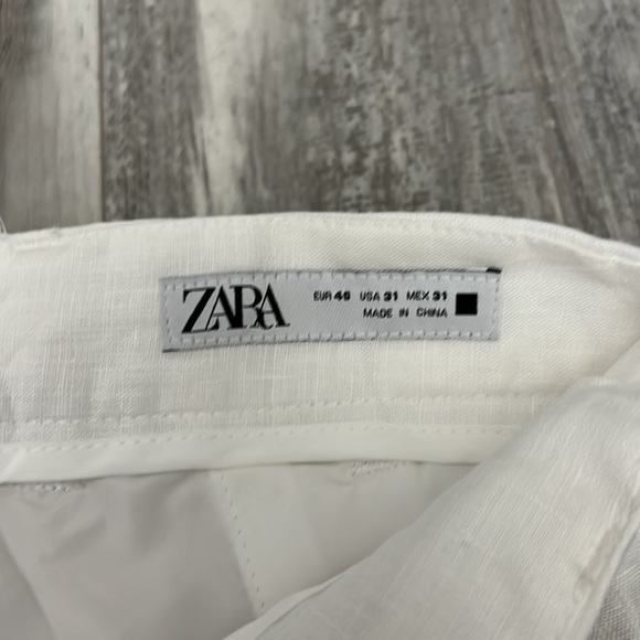 Zara Mens 100% Linen Shorts - Picture 10 of 12